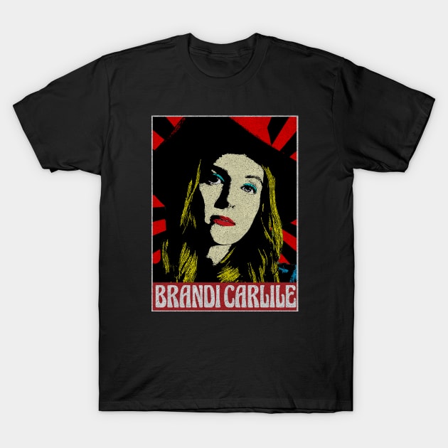 Brandi Carlile 80s Pop Art Style T-Shirt by Motor Lipat